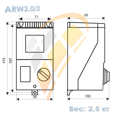 ARW3.0/2 регулятор скорости для Volcano AC VR: Mini, 1, 2, 3, D, арт. 1-4-0101-0434 (17886-9991), цена в Новосибирске ₽10672.5 (img.7)
